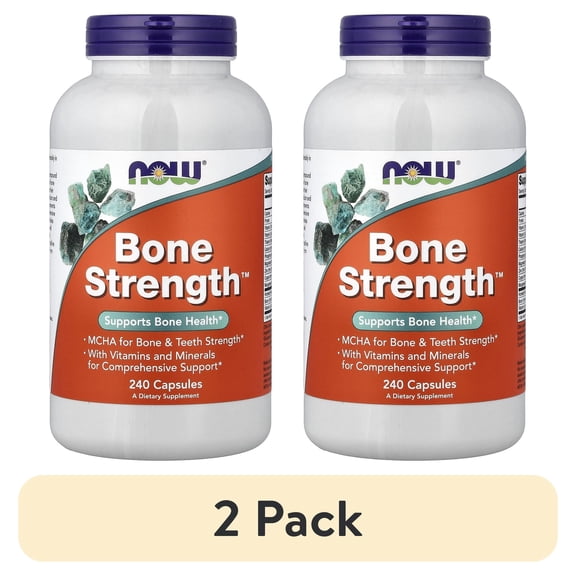 (2 pack) Bone Strength, 240 Capsules, NOW Foods