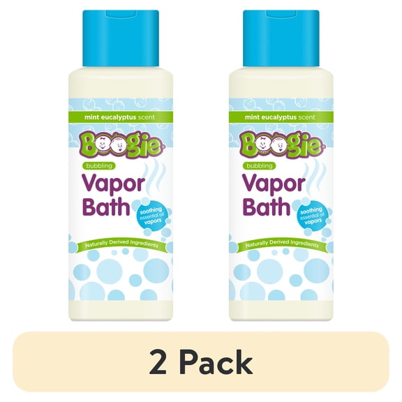 (2 pack) Boogie Bubbling Vapor Bath, Soothing Mint Eucalyptus, 10 fl oz