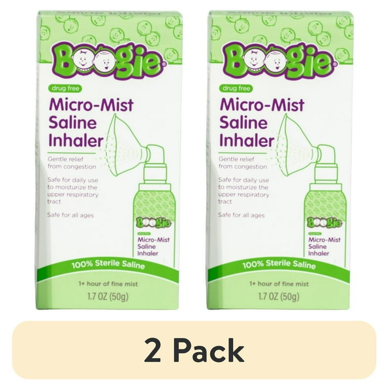 pack) Boogie Sterile Drug-Free Micro-Mist Saline Inhaler for All