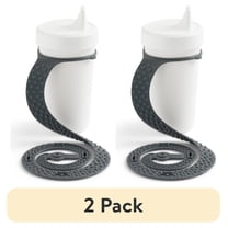 (2 pack) BooginHead Silicone SippiGrip Sippy Cup Holder, Infant Toddler Boys and Girls, Charcoal Gray