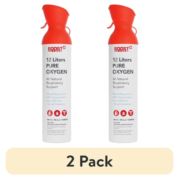 (2 pack) Boost Oxygen Rapid Response Portable Canned Oxygen, Natural ...