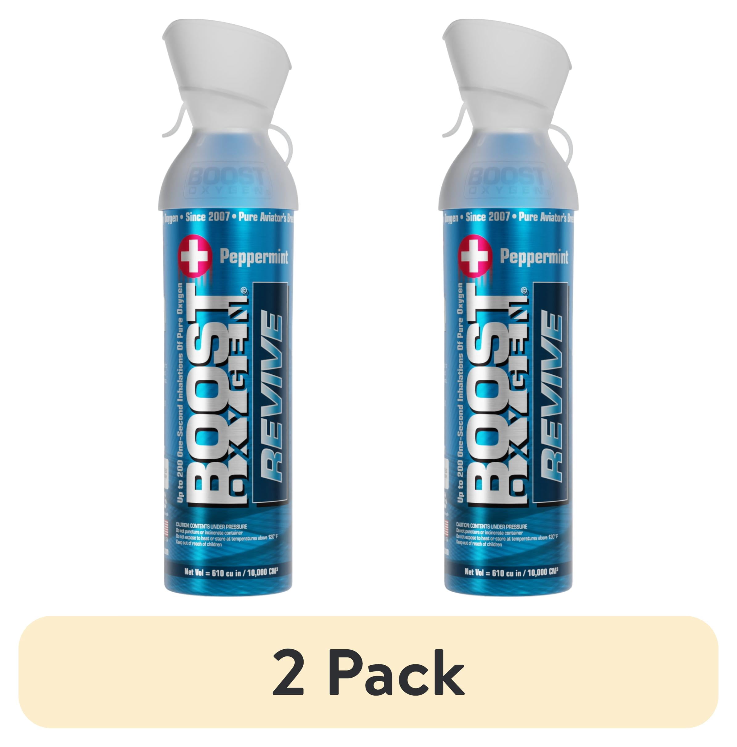 (2 pack) Boost Oxygen Portable Canned Oxygen, Peppermint, 10L