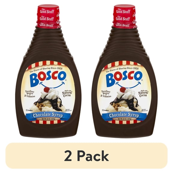 (2 pack) Bosco Chocolate Syrup, 22oz