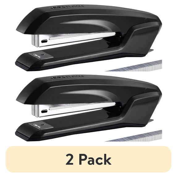 (2 pack) Bostitch Ascend 3 in 1 Stapler with Integrated Remover & Staple Storage, Black (B210-BLK)