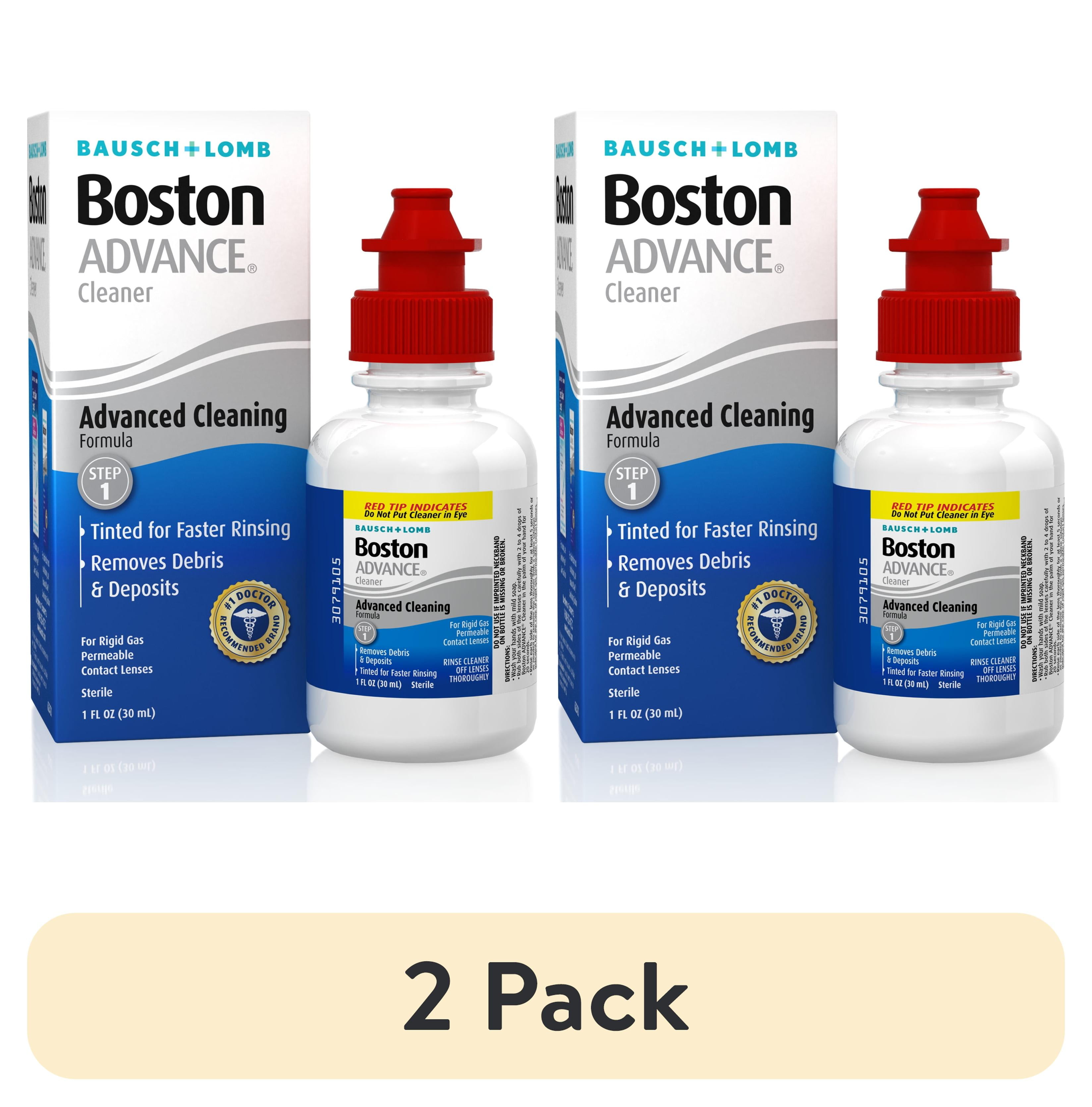 (2 pack) Boston ADVANCE Cleaner Eye Contact Lens Saline Solution for Rigid Gas Permeable Lenses, 1 fl oz