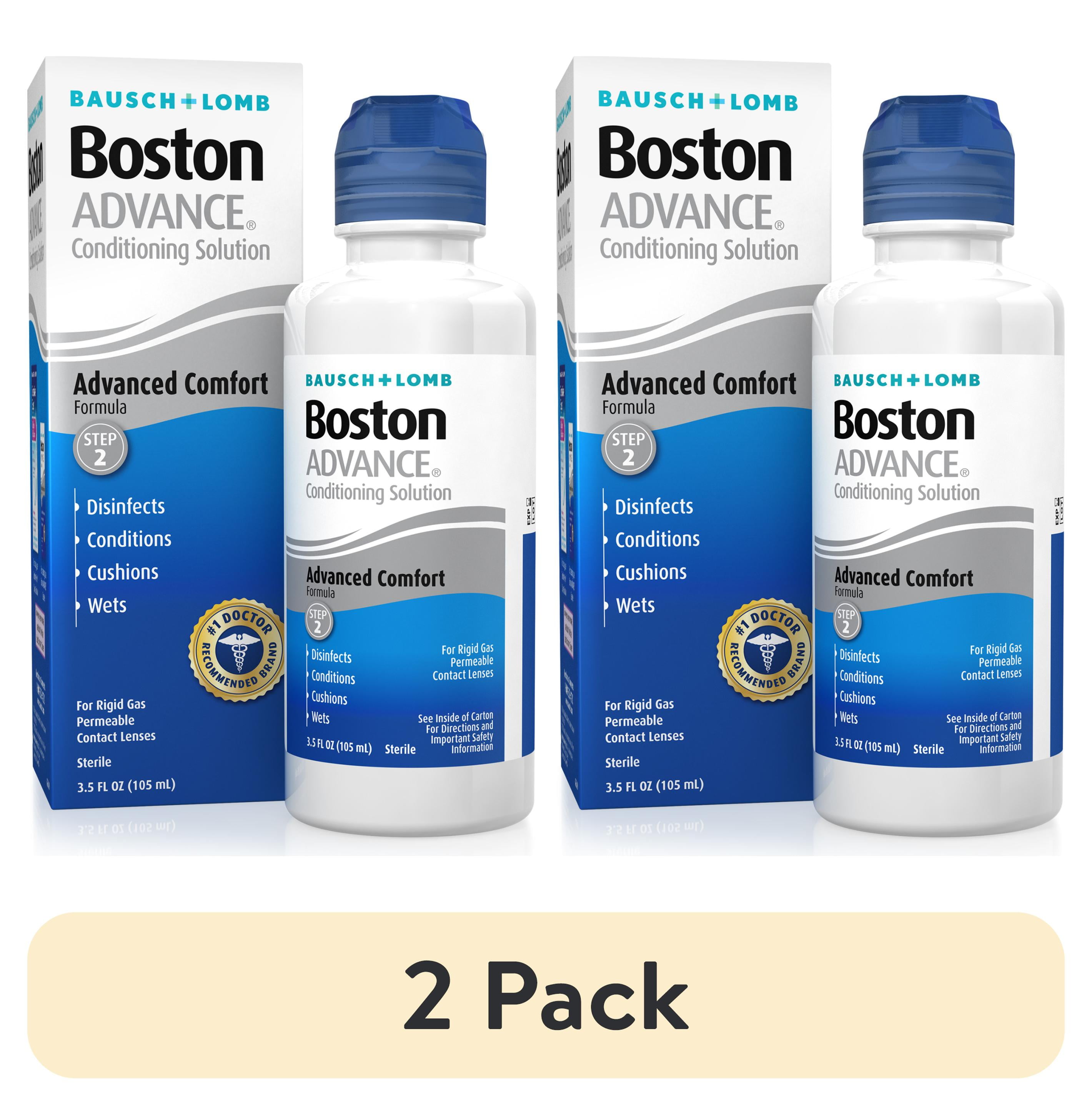 (2 pack) Boston ADVANCE Conditioning Contact Lens Solution and Cleaner for Rigid Gas Permeable Lenses, 3.5 fl oz
