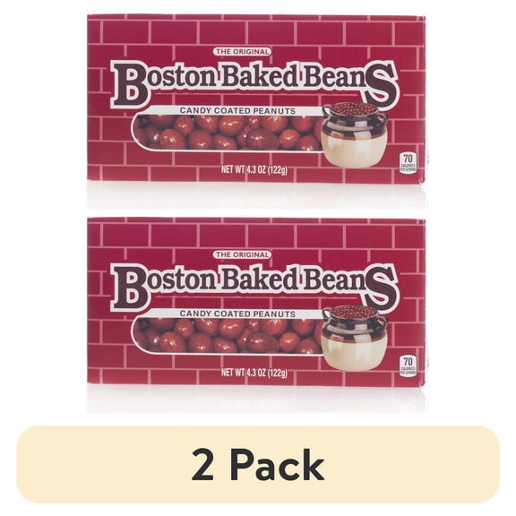 (2 pack) Boston Baked Beans, Original Candy-Coated Peanuts, 4.3 oz Box