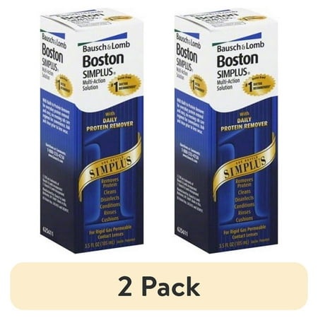 (2 pack) Boston Simplus Multi-Action Solution With Daily Protein Remover # 424 - 3.5 Oz