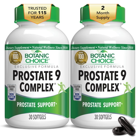 (2 pack) Botanic Choice Prostate 9 Dietary Supplement - 30 liquid capsules