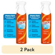 (2 pack) Bounce Rapid Touch-Up 3 in 1 Static Remover, Wrinkle Releaser, Fabric Refreshing Odor Eliminator, Fresh Scent, 9.7 oz