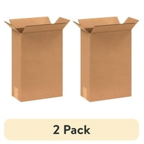 (2 pack) Box Partners Corrugated Boxes 8" x 4" x 12" Kraft 25/Bundle 8412