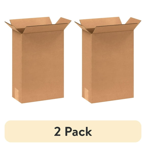 Box Partners Corrugated Boxes 8" x 4" x 12" Kraft 25/Bundle 8412