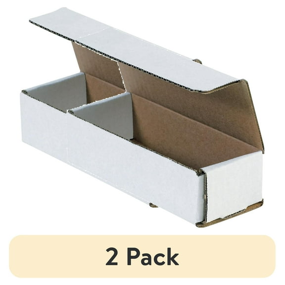 (2 pack) Box Partners Corrugated Mailers,12x3.5x3,White,50/BDL - BXP MLR7