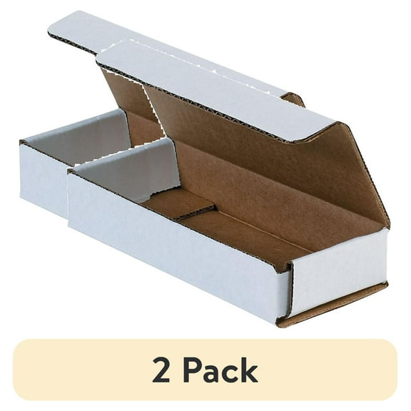 (2 pack) Box Partners Corrugated Mailers 9" x 6" x 1" White 50/Bundle MLR961