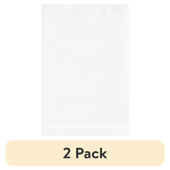 (2 pack) Box Partners Flat 2 Mil Poly Bags 4" x 6" White 1000/Case PB390W