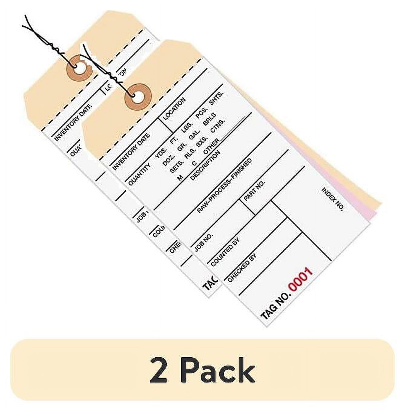 Development Part Tags (2 pack) Box Partners Inventory Tags 3 Part Carbonless # 8 (8500-8999 ...