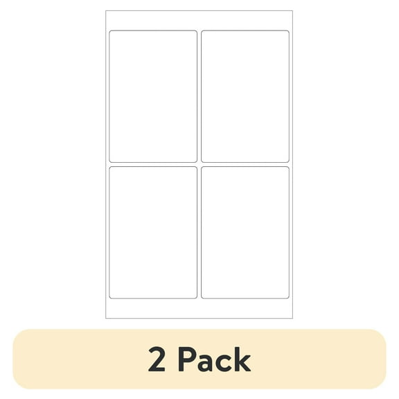 (2 pack) Box Partners Laser Labels Rectangle 4" x 6" White 400/Case LL130