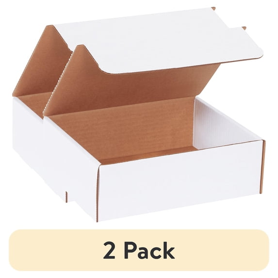 (2 pack) Box Partners Literature Mailers 9" x 7 1/2" x 3" White 50/Bundle ML973
