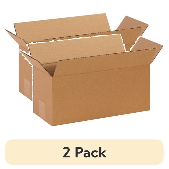(2 pack) Box Partners Long Corrugated Boxes 14" x 6" x 6" Kraft 25/Bundle 1466