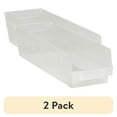thumbnail image 1 of (2 pack) Box Partners Plastic Shelf Bins 17 7/8" x 4 1/8" x 4" Clear 20/Case BINPS111CL, 1 of 2