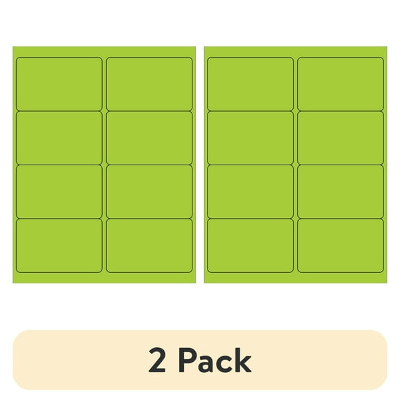 (2 pack) Tape Logic Laser Label,Rectangle,4x2 1/2",PK800 LL179GN