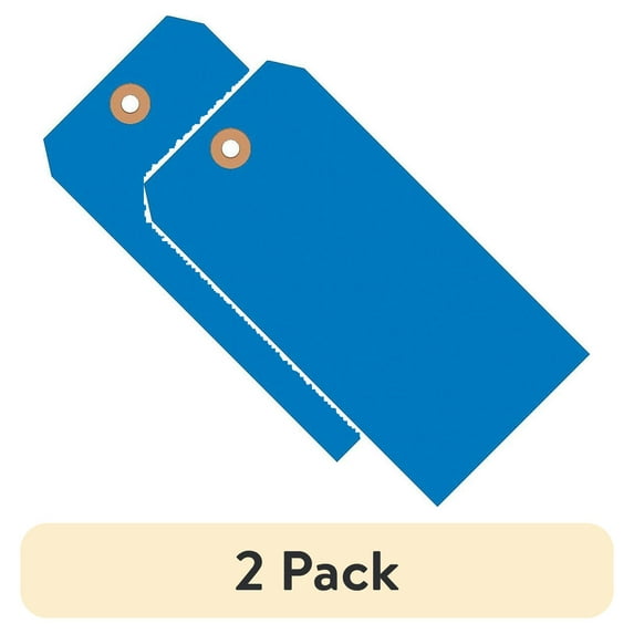 (2 pack) Box Partners Shipping Tags 13 Pt. 3 3/4" x 1 7/8" Dark Blue 1000/Case G11031A