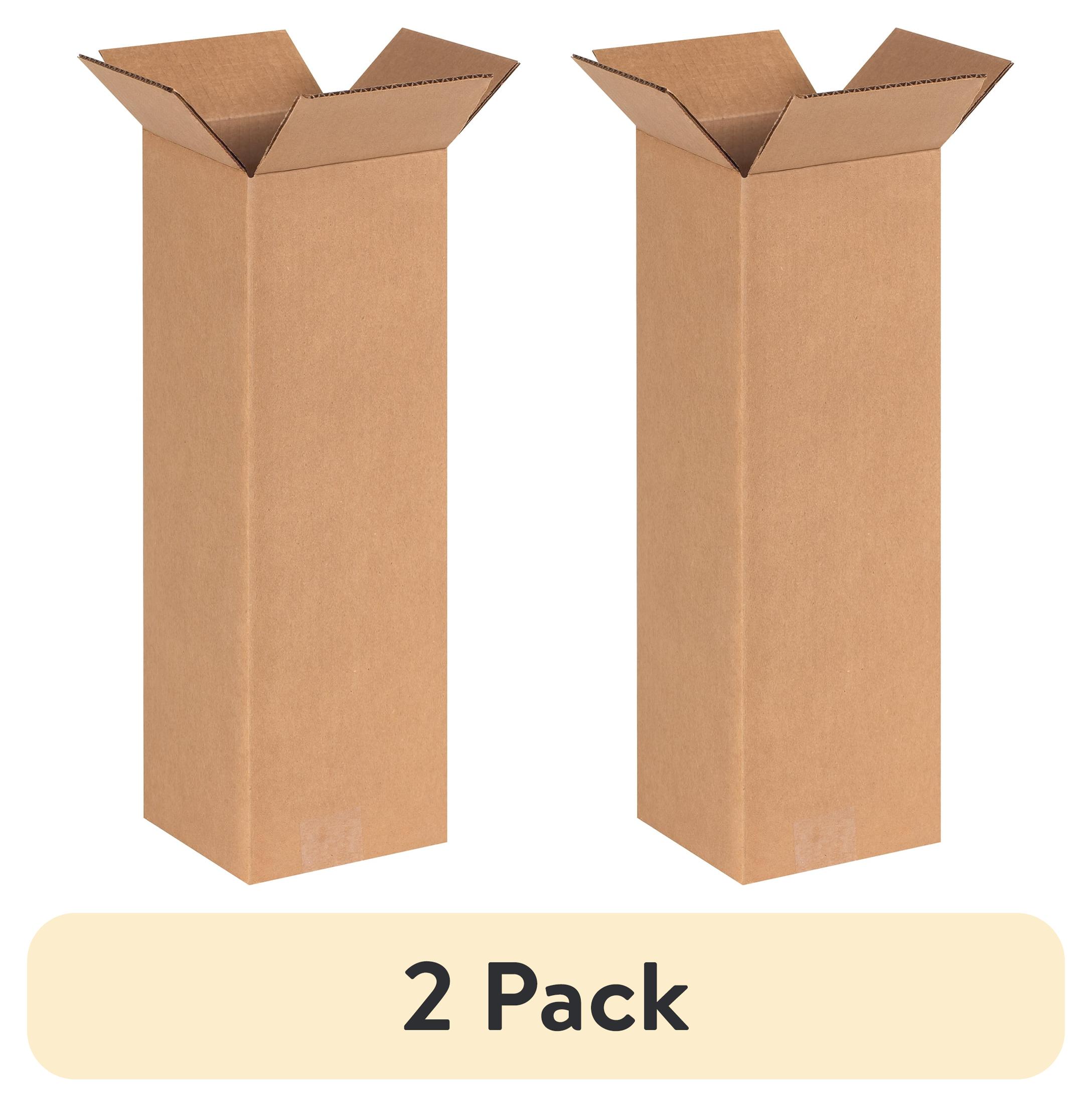 (2 pack) Box Partners Tall Corrugated Bxs,6x6x18,Kraft,25/BDL - BXP ...
