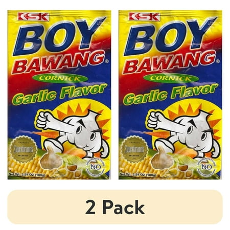 (2 pack) Boy Bawang Cornick Garlic Flavor, 3.54 oz