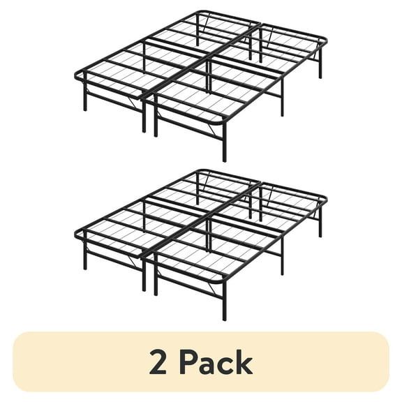 (2 pack) Boyd Sleep 14" King Size Metal Platform Bed Frame with No-Tool Assembly, Textured Anti-Slip Surface