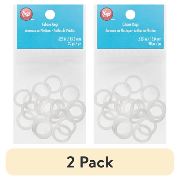(2 pack) Boye Cabone Rings-.625" 20/Pkg