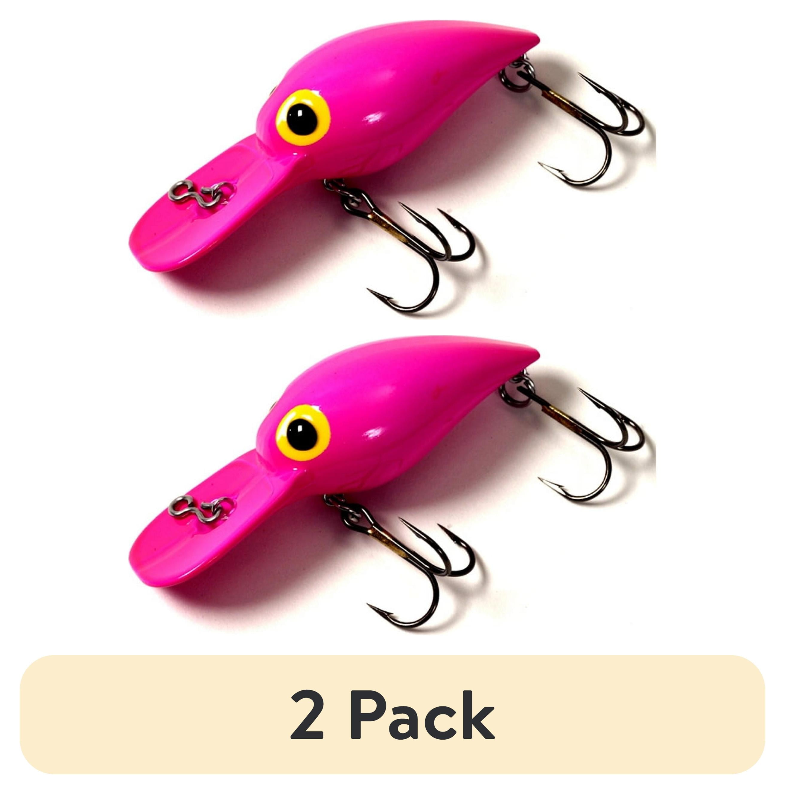 (2 pack) Brad's Killer Fishing, Wiggler, 3", Fluorescent Pink