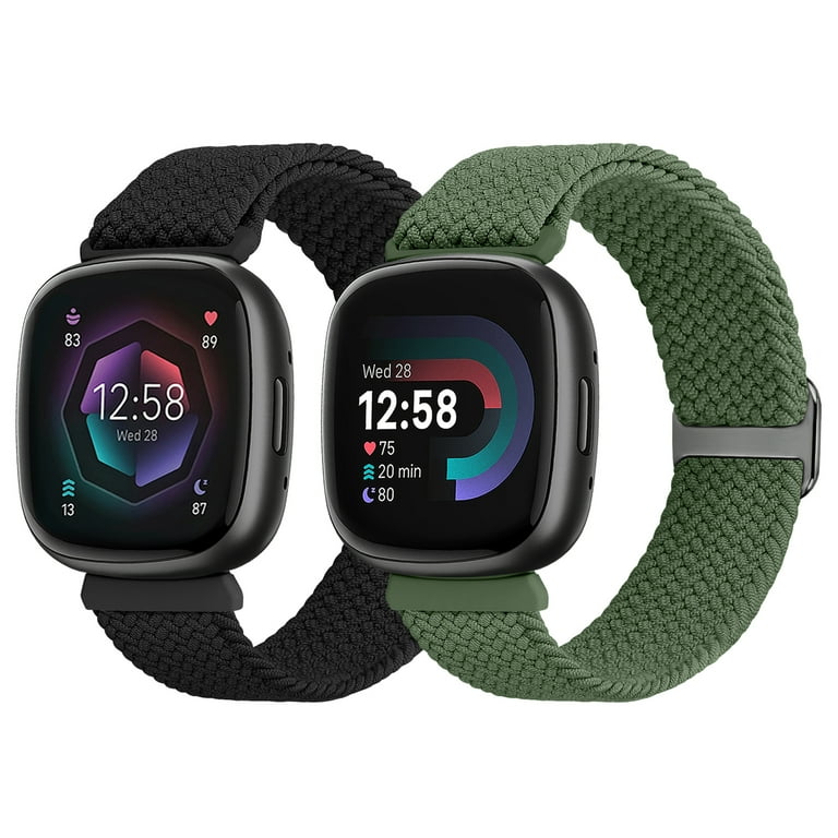 pack Braided Bands Compatible with Fitbit Versa 4/Versa 3/Fitbit