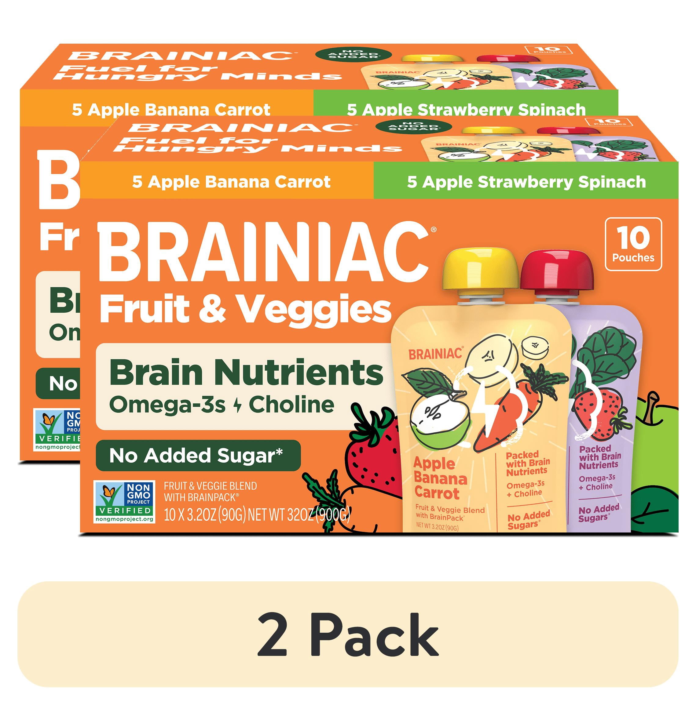 Brainiac Brain Squeezers 10ct Fruit & Veggies Variety Pack