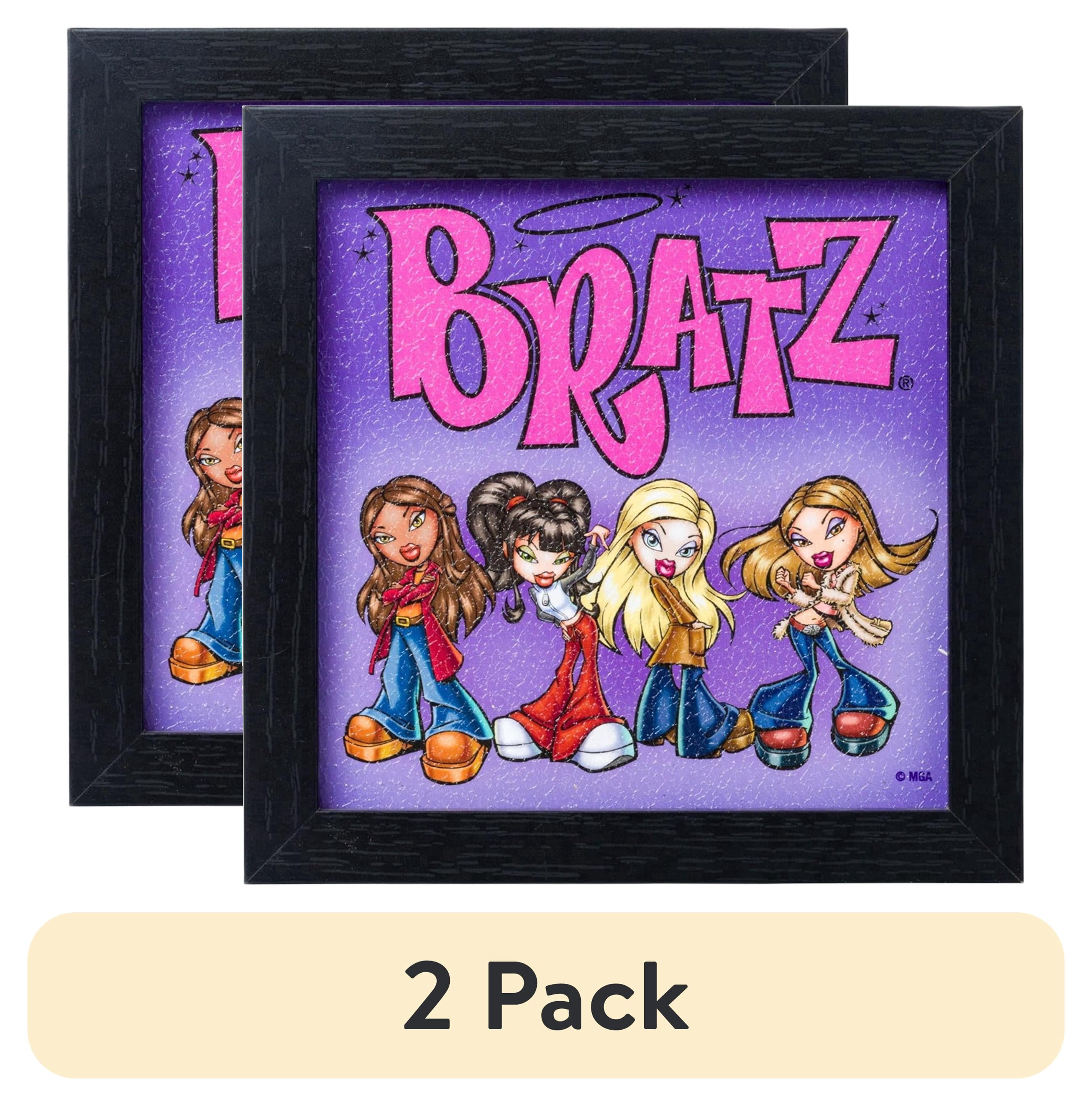 (2 pack) Silver Buffalo Bratz Gel Coat 6"x6" Framed MDF Modern Wall Art