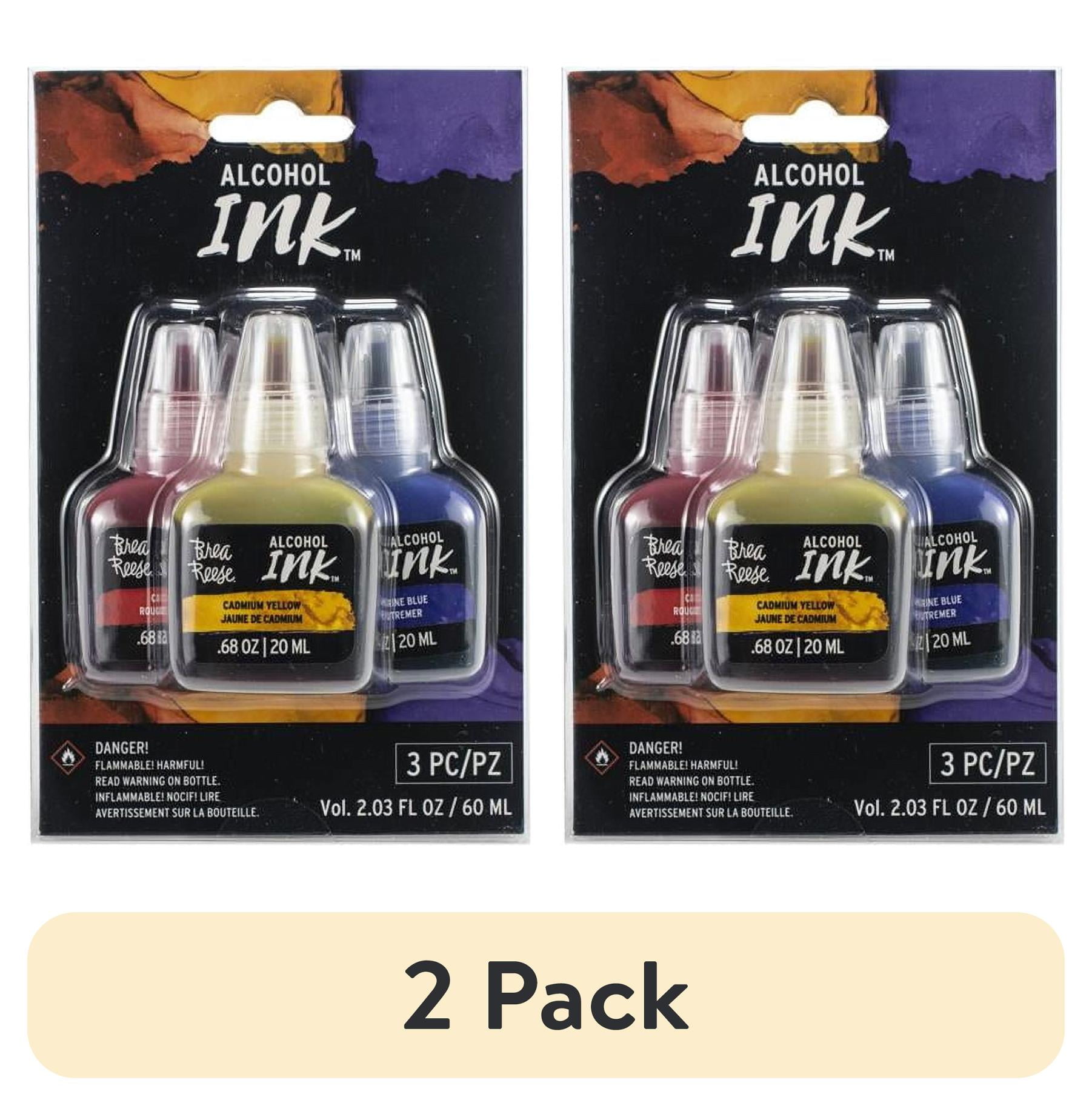 (2 pack) Brea Reese Alcohol Inks 20ml 3/Pkg-Cadmium Red/Cadmium Yellow/Ultramarine