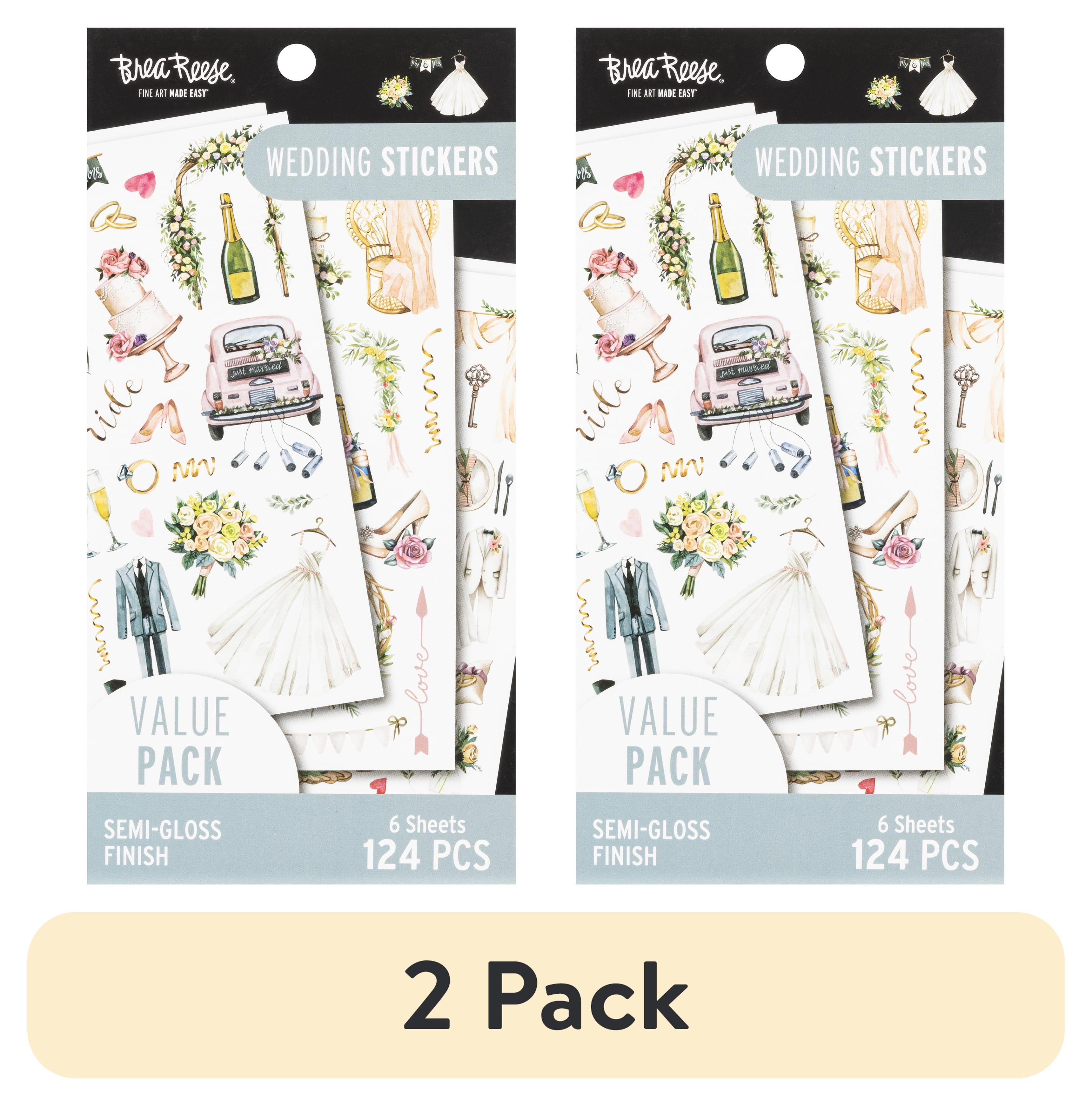 (2 pack) Brea Reese® Sticker Pack - Wedding Celebration