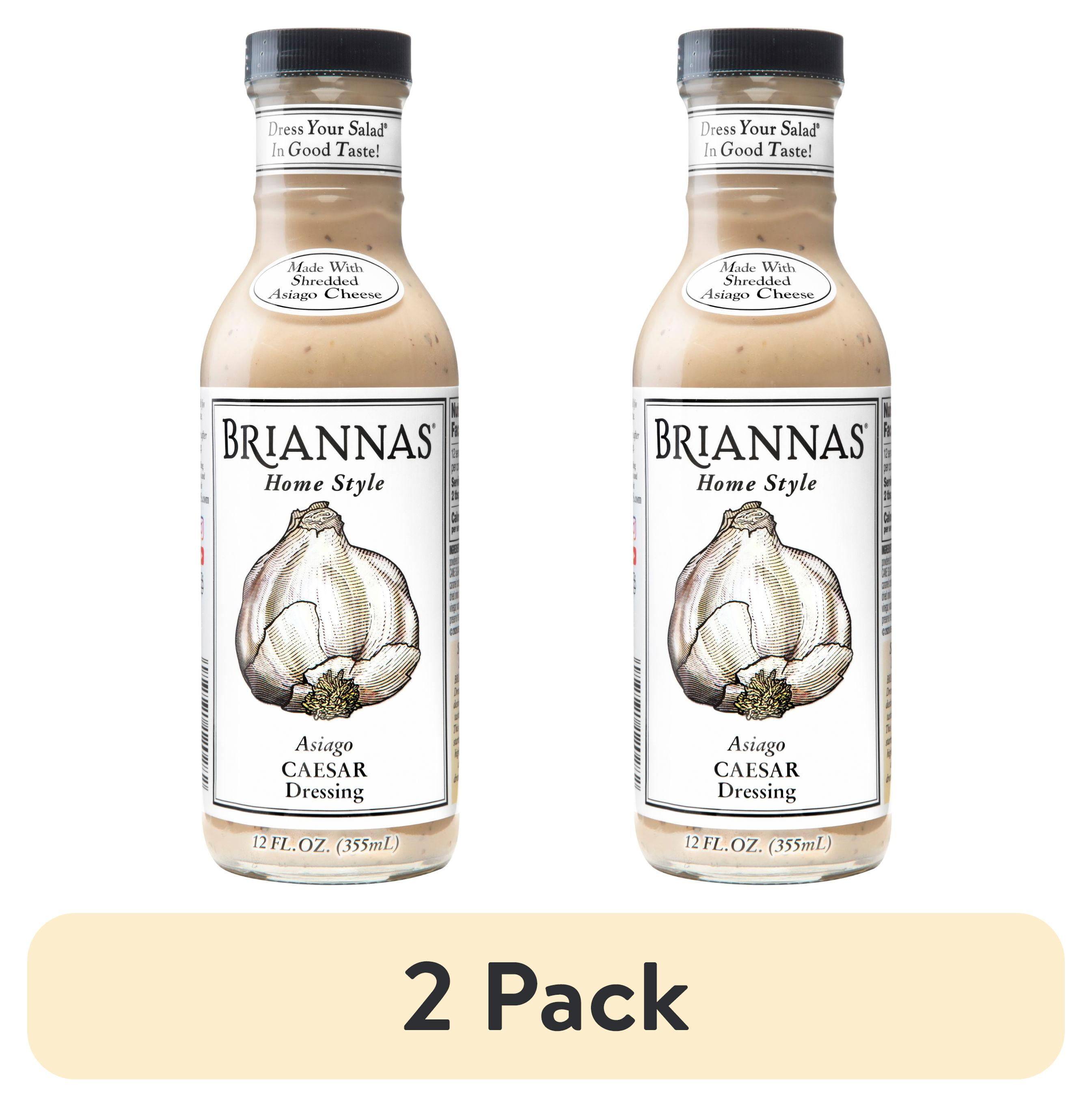 2 pack) Briannas Home Style Asiago Caesar Dressing, 12 fl oz - Walmart.com