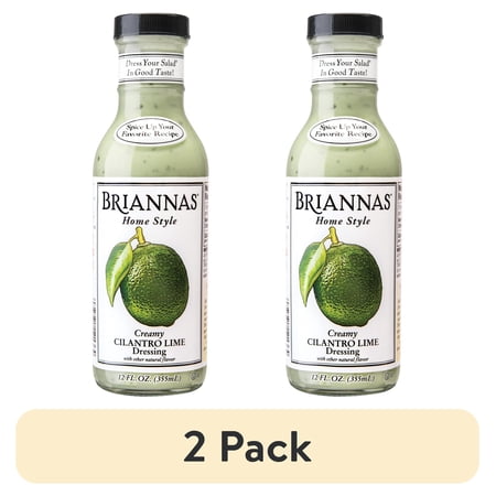 (2 pack) Briannas Home Style Creamy Cilantro Lime, 12 oz Bottle