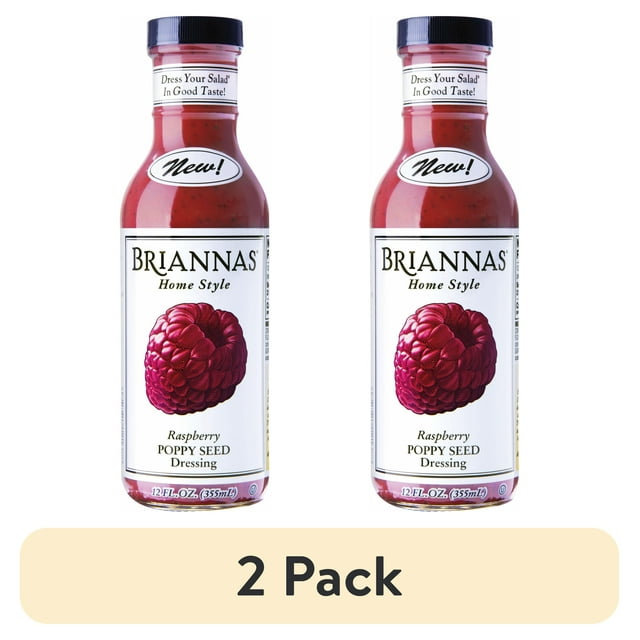 (2 pack) Briannas Raspberry Poppy Seed, 12 Oz. Bottle - Walmart.com