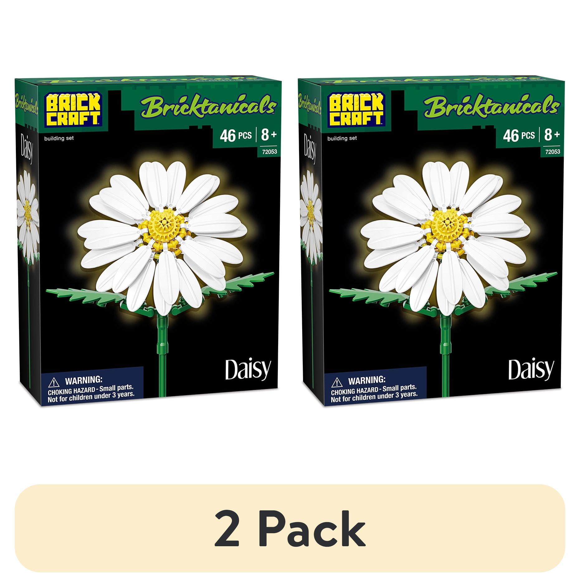 2 pack) Brickcraft Bricktanicals Daisy Brick Building Decoration