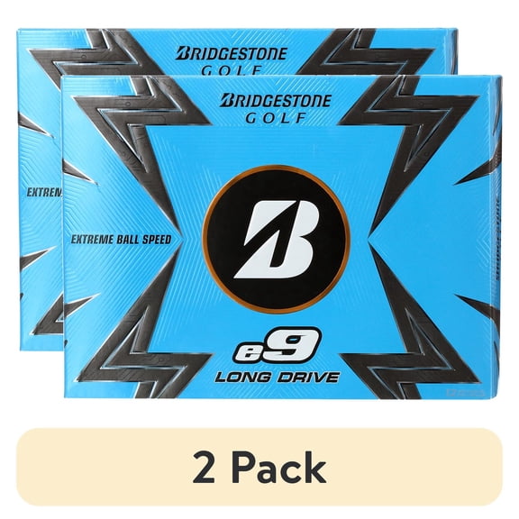 (2 pack) Bridgestone E9 Long Drive Golf Balls for Extreme Distance