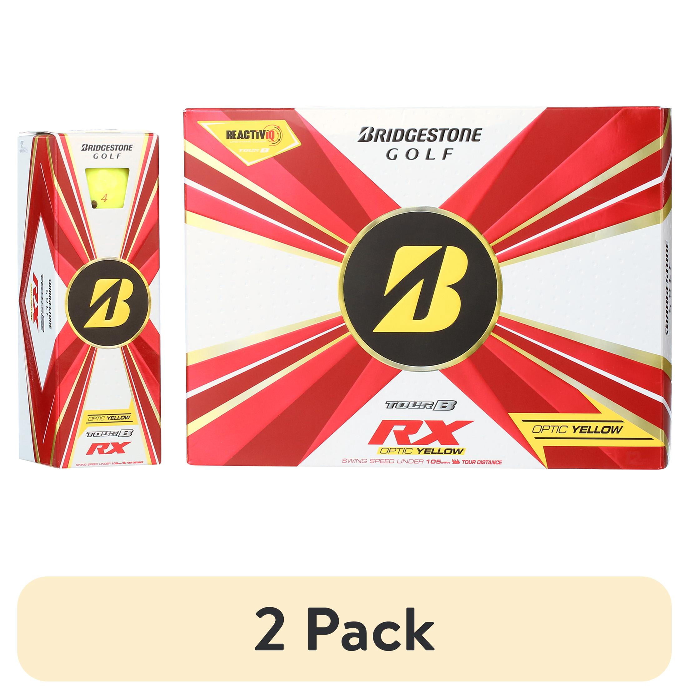 (2 pack) Bridgestone Tour B RX 2022 Golf Balls-Dozen Yellow