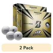 (2 pack) Bridgestone e12 CONTACT Golf Balls w/ Contact Force Dimples, White, 12 Pack