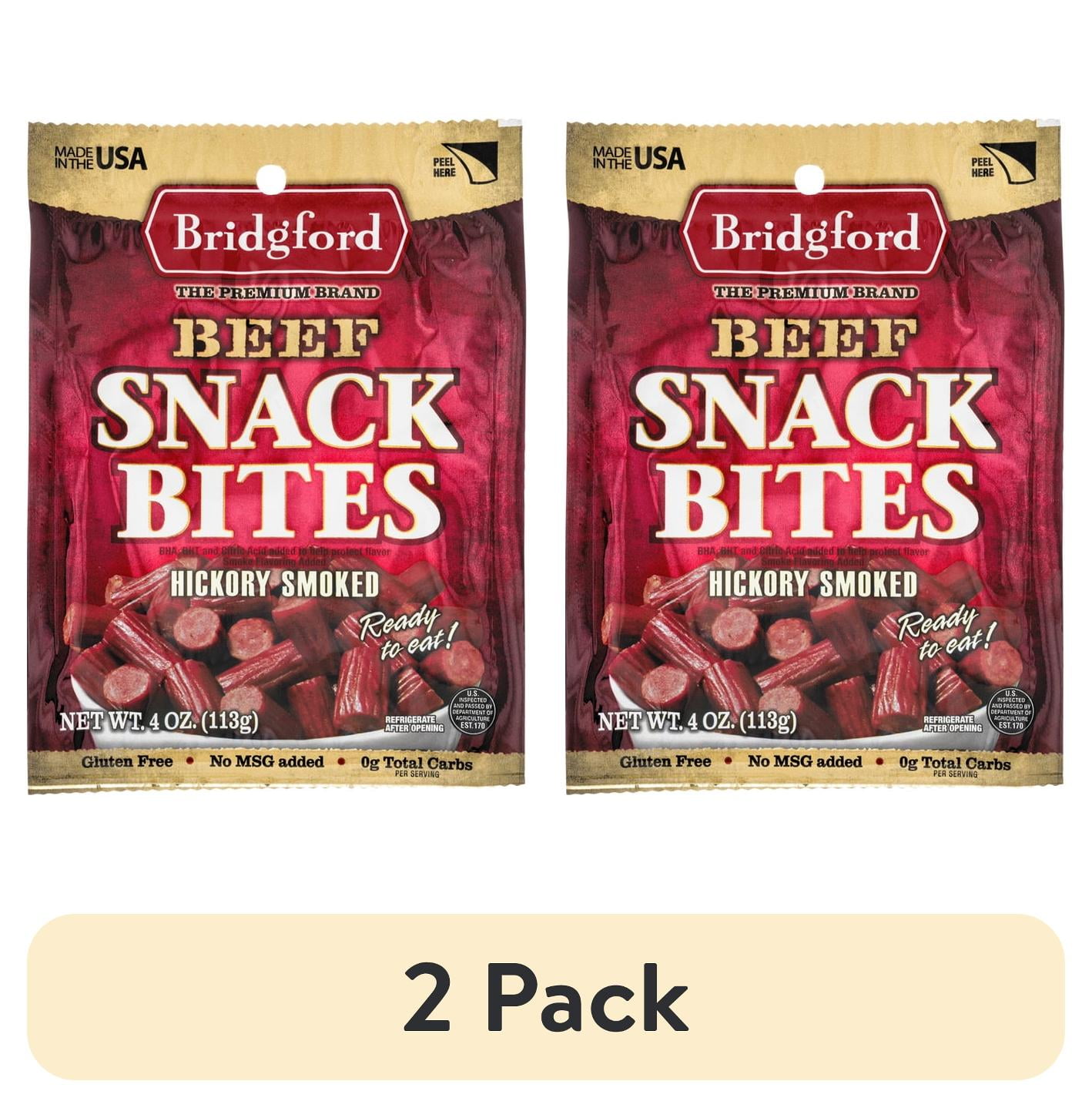(2 pack) Bridgford Beef Snack Bites Hickory Smoked, 4.0 oz