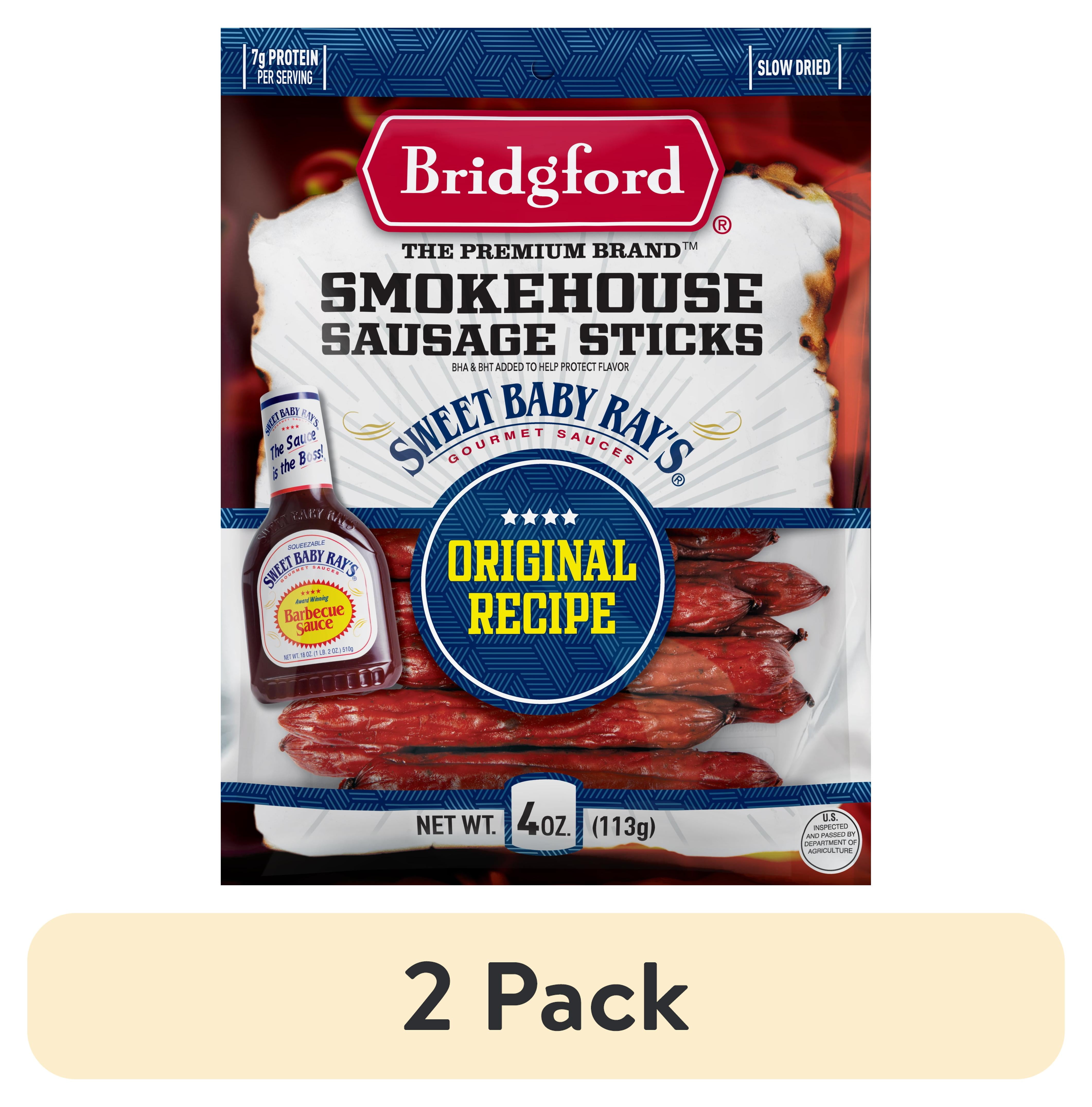 (2 pack) Bridgford Sweet Baby Ray's Original Smokehouse Sausage Sticks 4 oz
