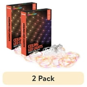 (2 pack) BrightSide Sunset Ombre LED Ceiling Lights, AA Battery-Powered, Indoor Use, 3.5ft W x 6ft H