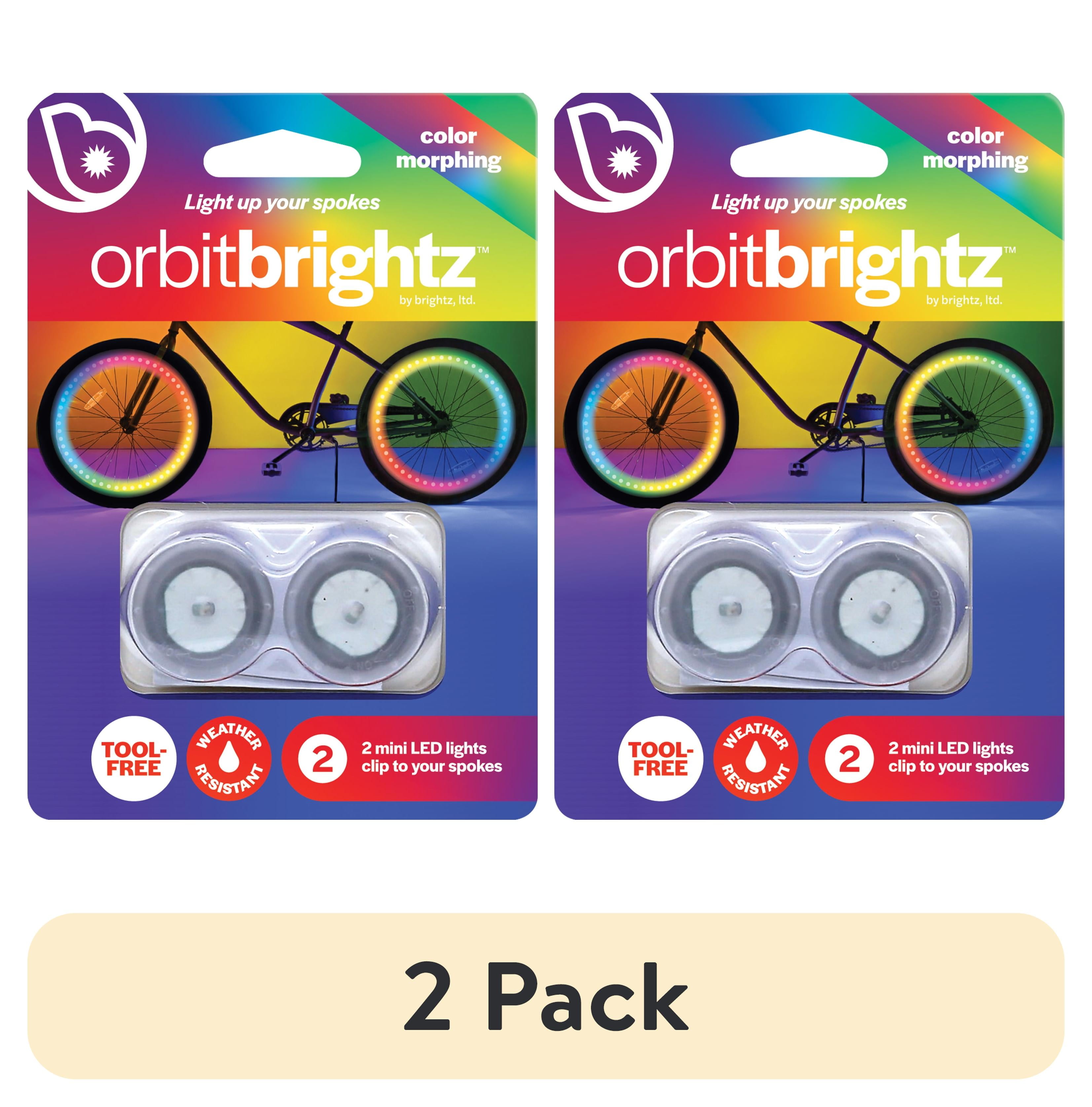 【ma】BrightWin LOFFICIEL ② Brightz Orbit Color Morphing LED Bicycle Spoke Clip Lights