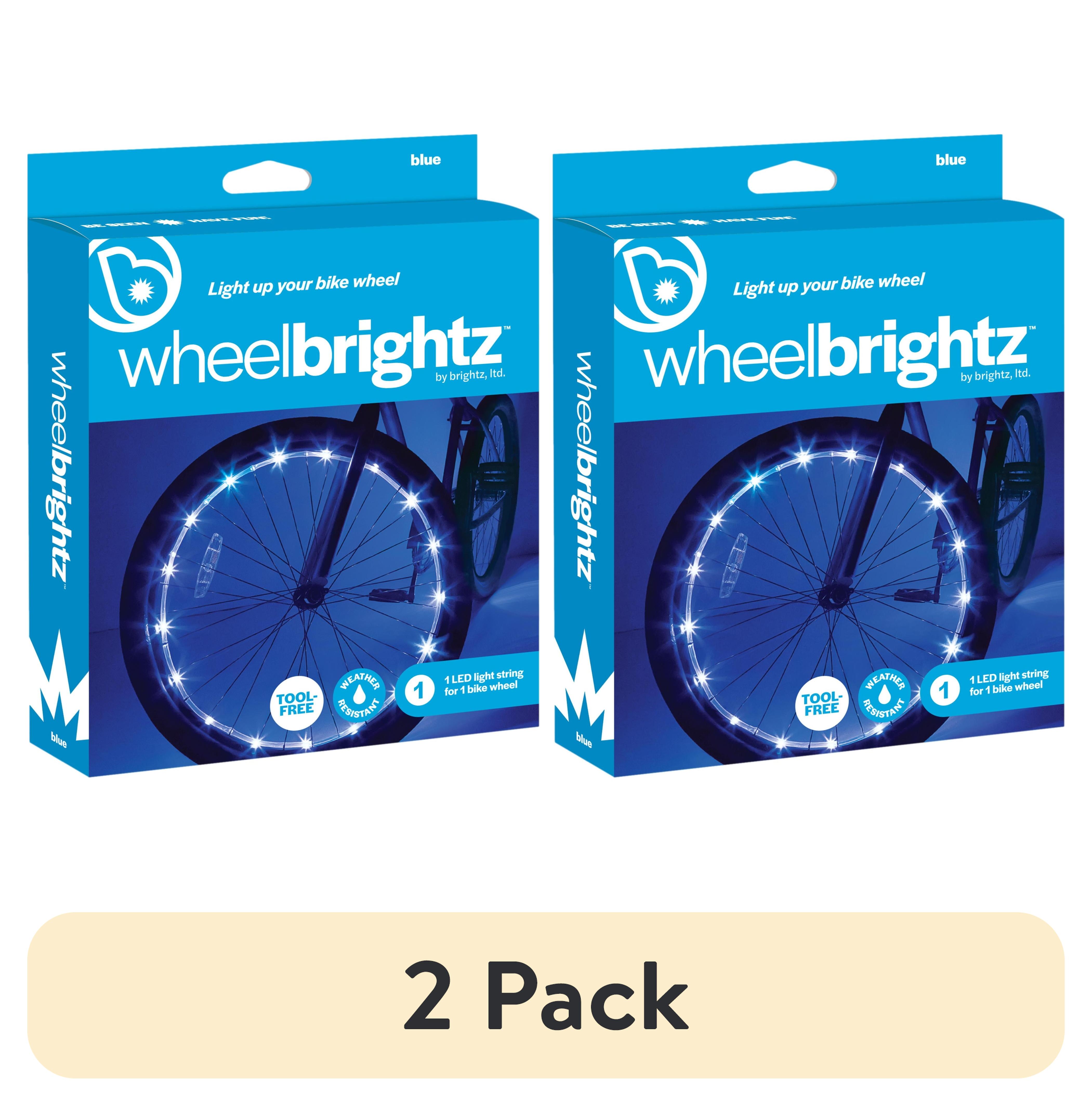 (2 pack) Brightz WheelBrightz LED Bike Wheel Lights, 7 ft Light Rope, Blue