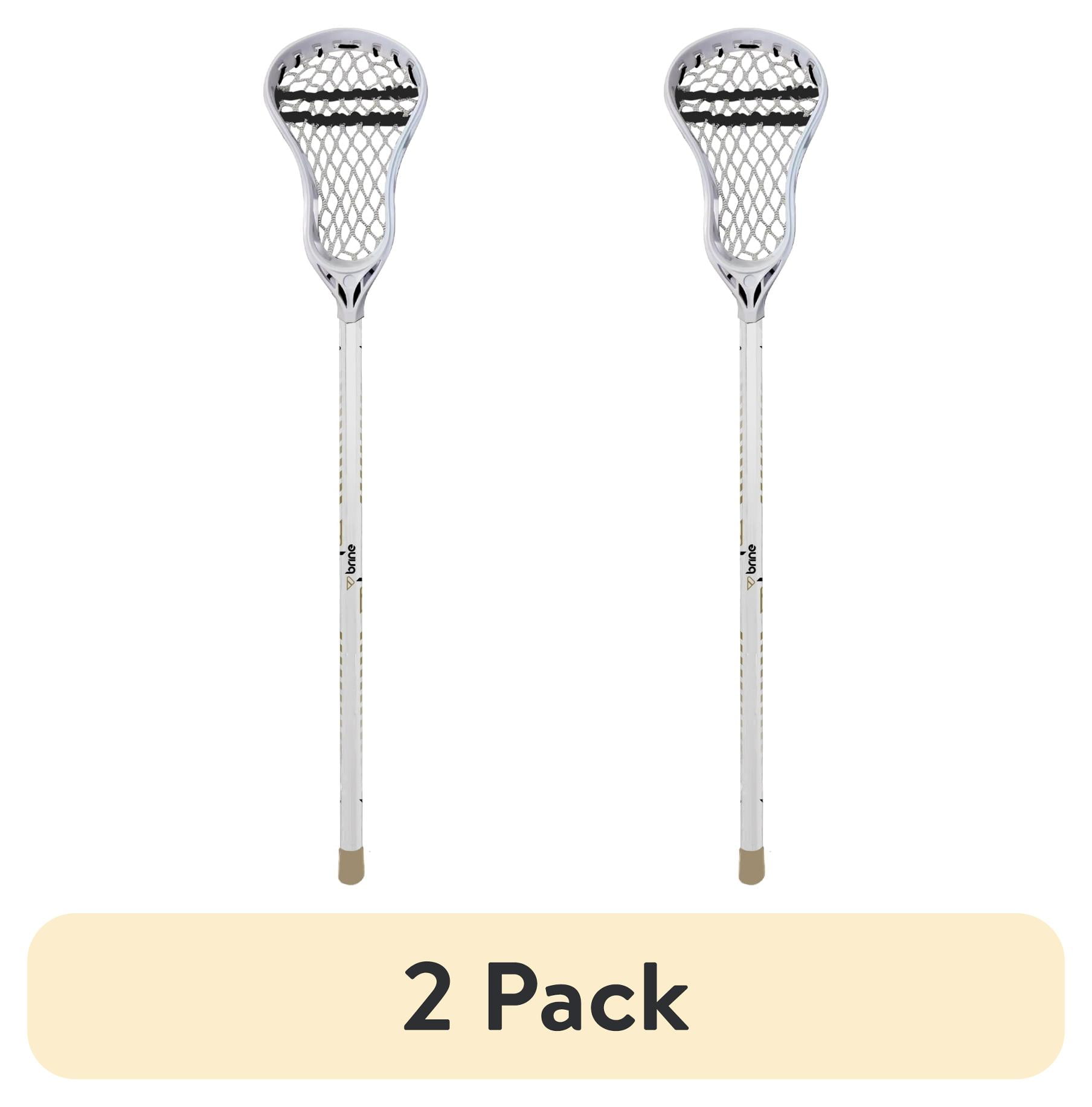 (2 pack) Brine Junior Aluminum Lacrosse Player Stick, Female 5+ – 35″, White & Gold