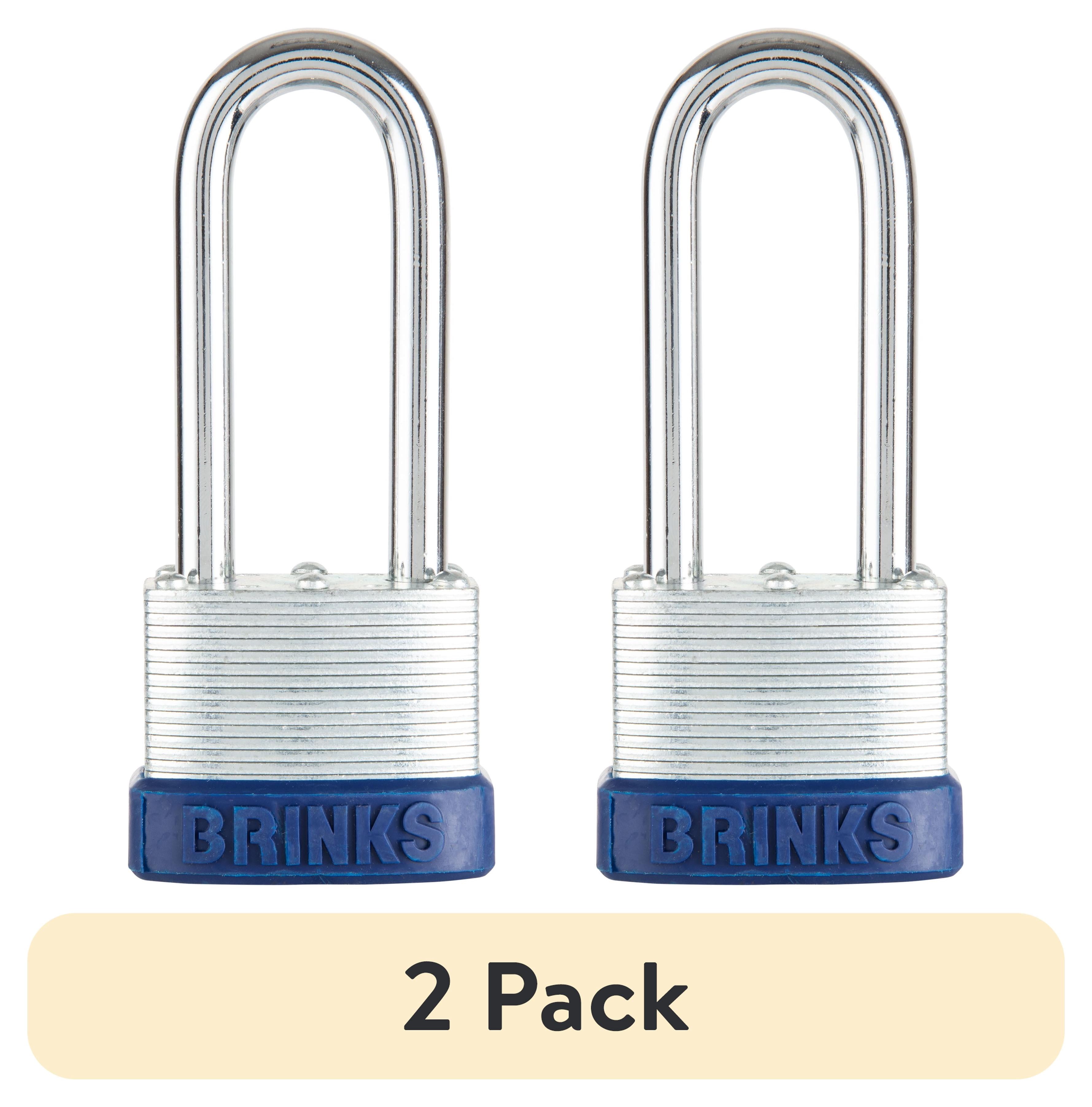 (2 pack) Brinks 44mm Laminated Steel Padlock with 2.5in Shackle